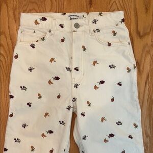 Reformation fruit jeans!! 🍇🍒🍌
